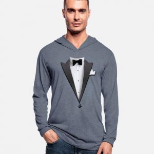 Unisex Tri-Blend Hoodie-Tuxedo Jacket Costume T-shirt